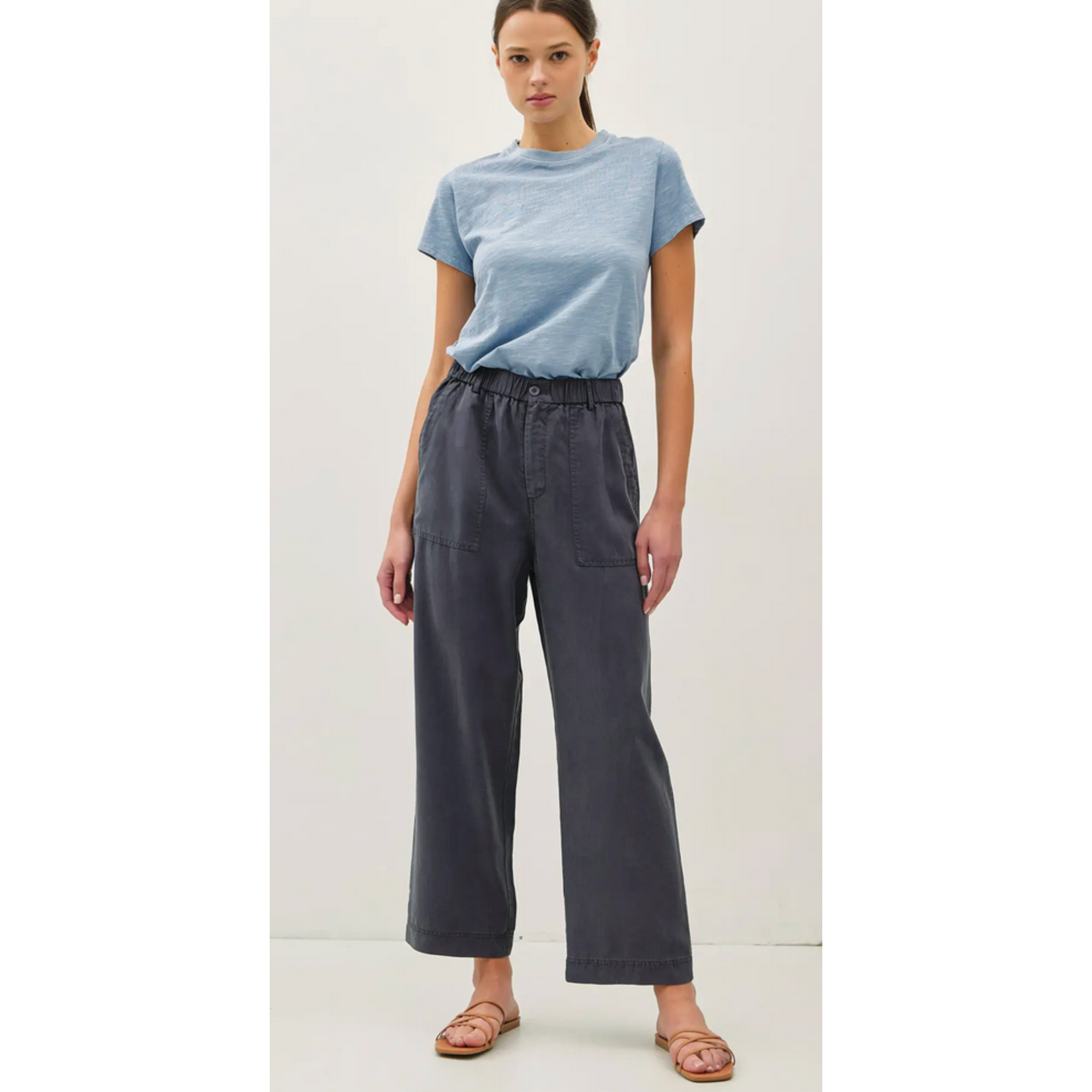 Be Cool Wide Leg Tencel Pant w/ Drawstring Elastic Waist