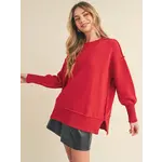 AEMI + CO Red Oversized Sweater