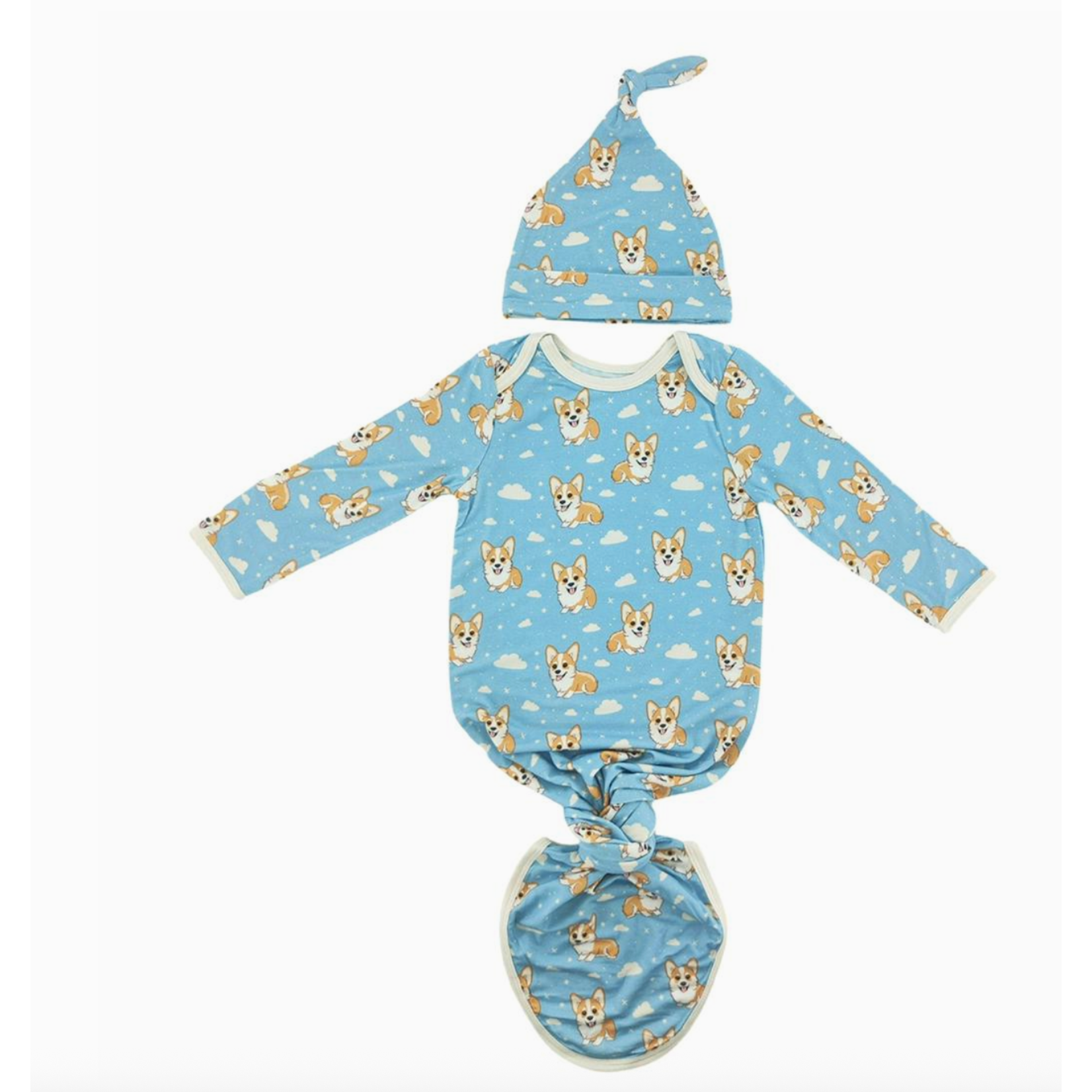 Little One Shop Corgi Cuddles Sleep Gown Set - NB