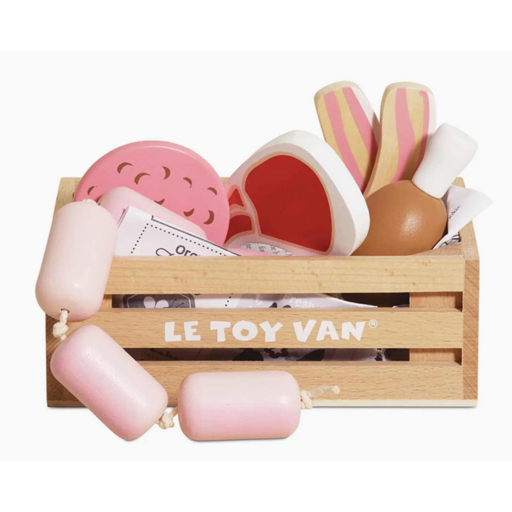 Le Toy Van Butchers Meat Wooden Market Crate