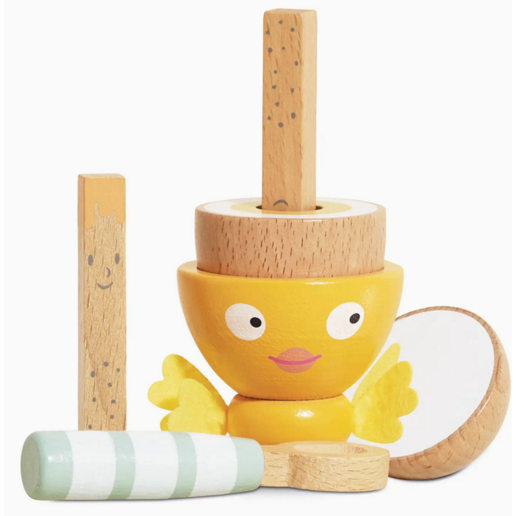 Le Toy Van Wooden Egg Cup & Soldiers