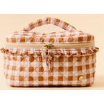 Darling Effect Glam & Go Quilted Cosmetic Bag-Maple Gingham