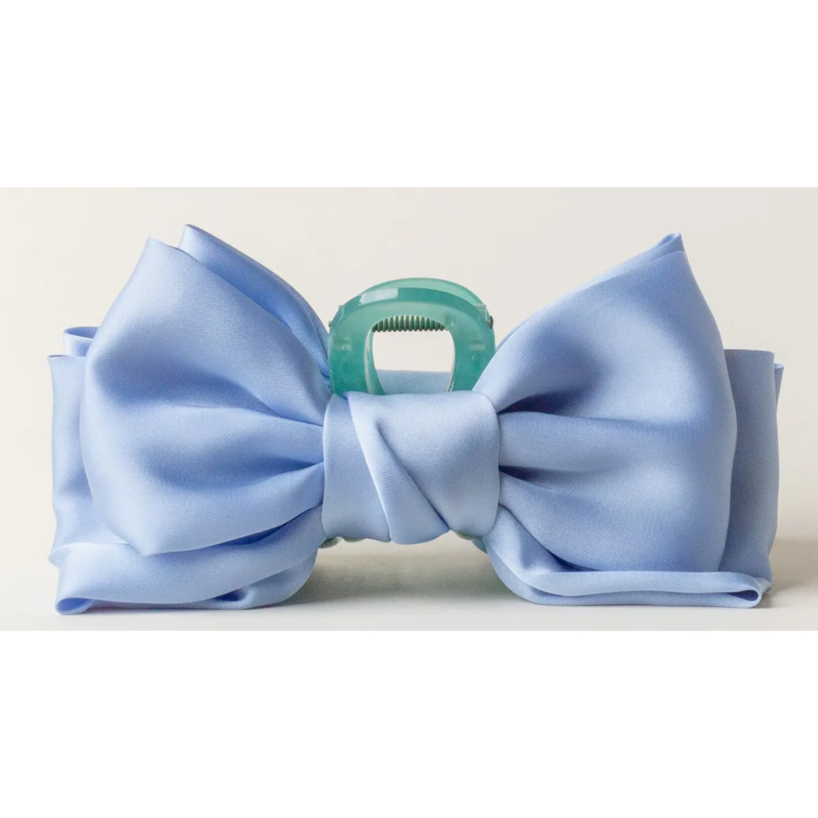 Darling Effect Satin Bow Claw Clip-Blue