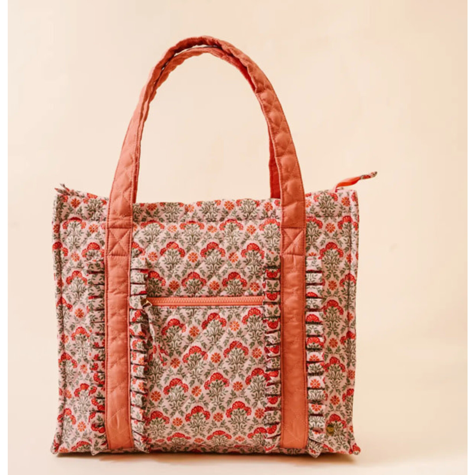Darling Effect The Everyday Quilted Tote Bag-Everbloom Dusty Rose