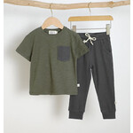 Almond Bud Baby/ Toddler Boy Outfit Set/ Organic Cotton Boy Outfit