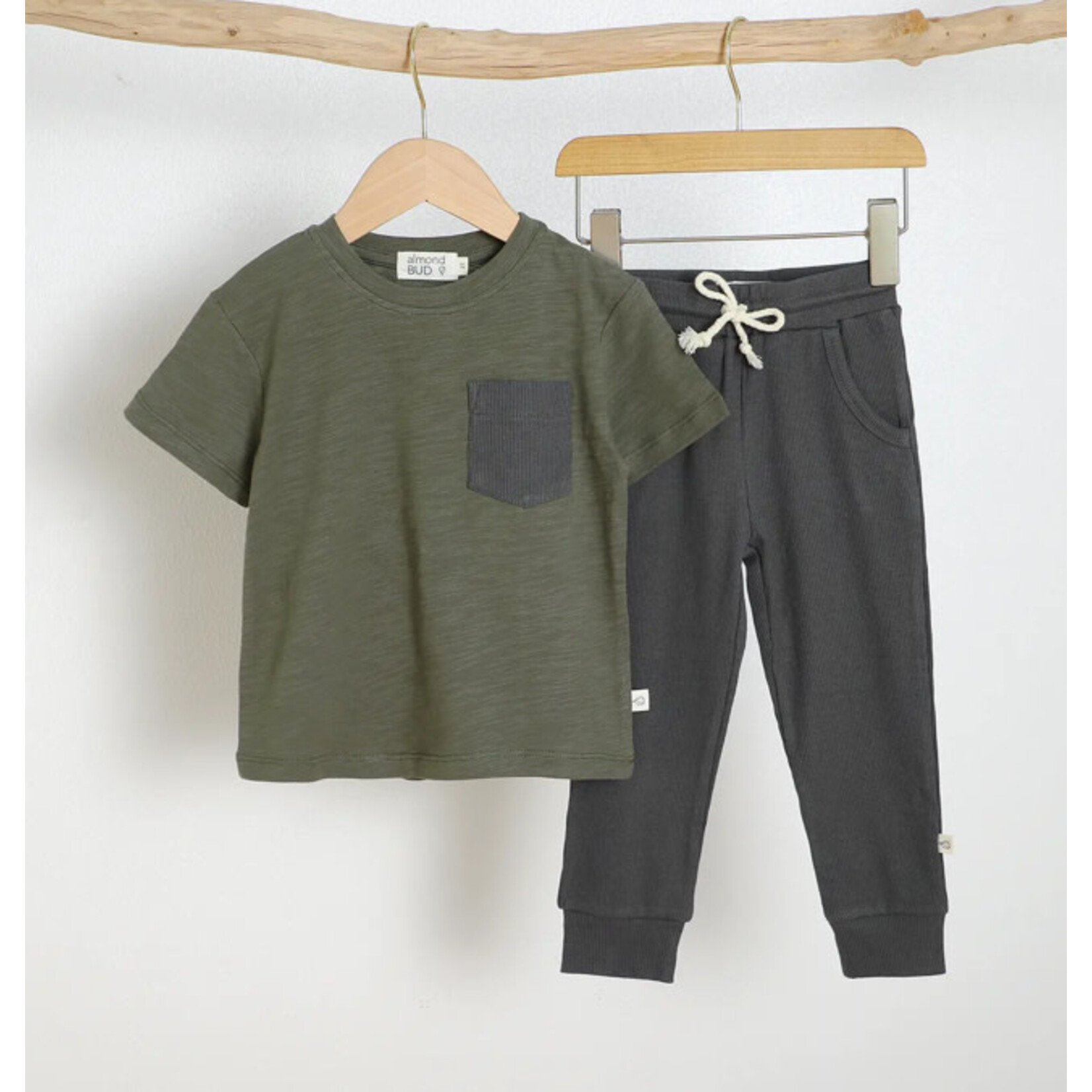 Almond Bud Baby/ Toddler Boy Outfit Set/ Organic Cotton Boy Outfit
