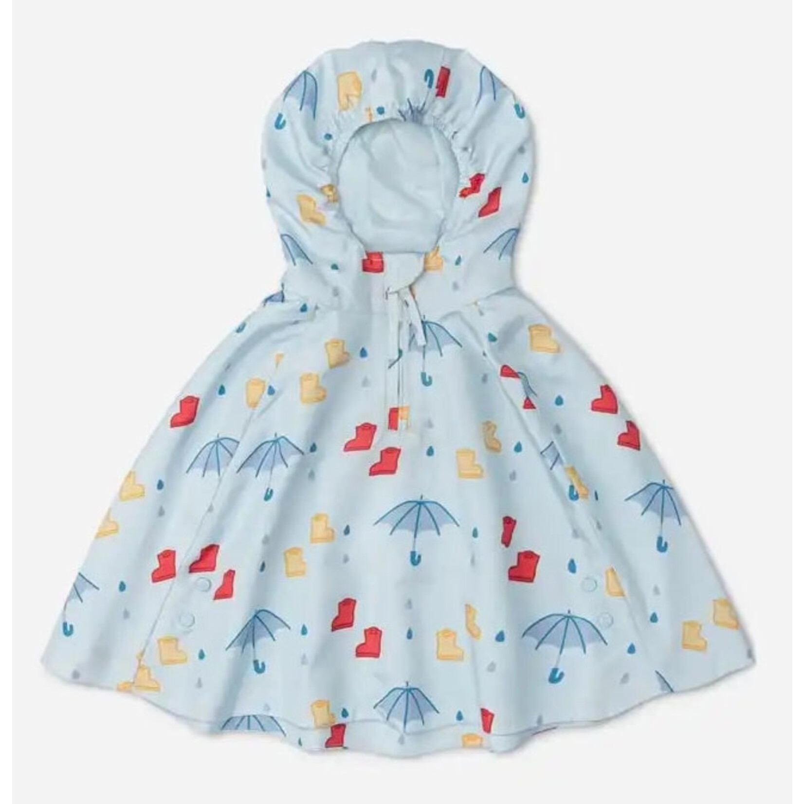 Monica & Andy Rainy Day On Light Blue Pancho