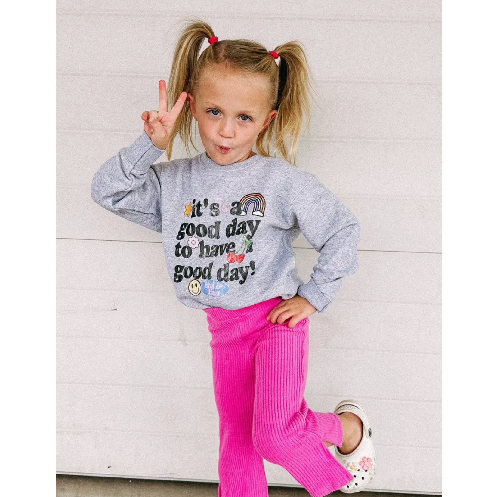 ETTA & EAST Good Day For A Good Day Sweatshirt - Kids