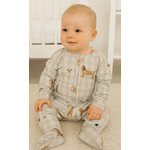 Tiny Toes Checkered Dogs Bamboo Zipper Romper
