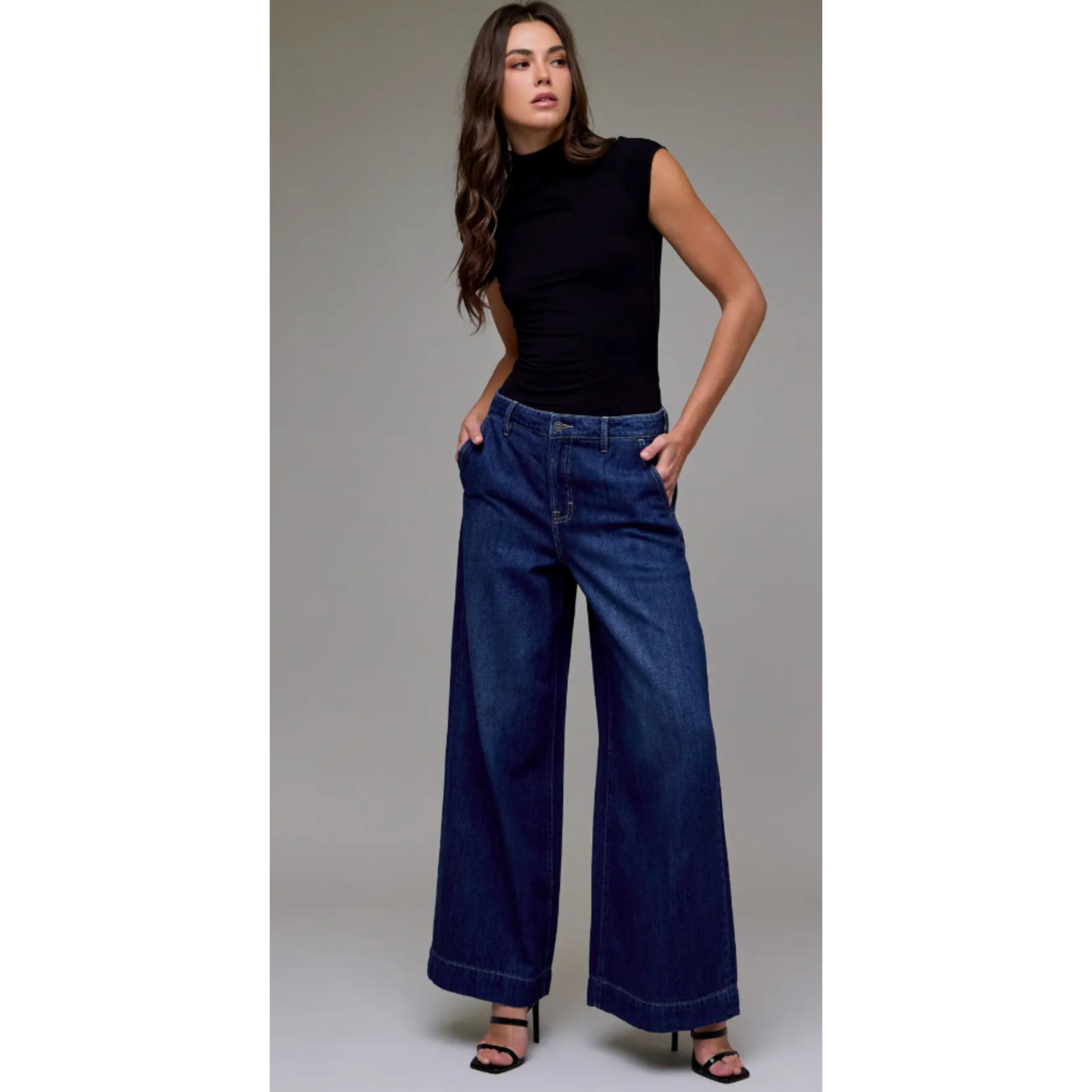 Hidden Jeans Dark Wash High Rise Wide Leg
