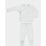 Quincy Mae Wrap Top + Footed Pant Set