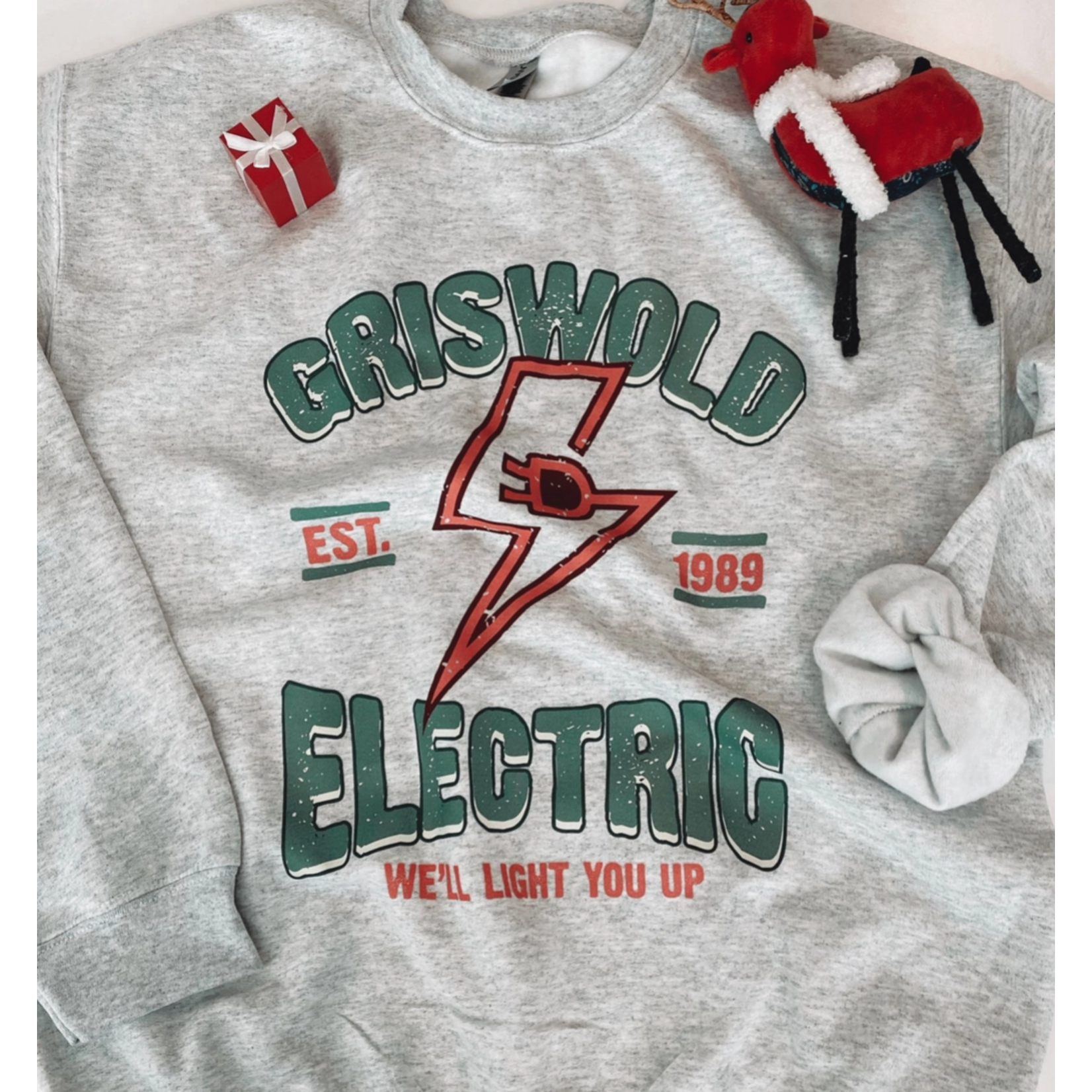 AK CLOTHING COMPANY, LLC Griswold Electric Christmas Crewneck