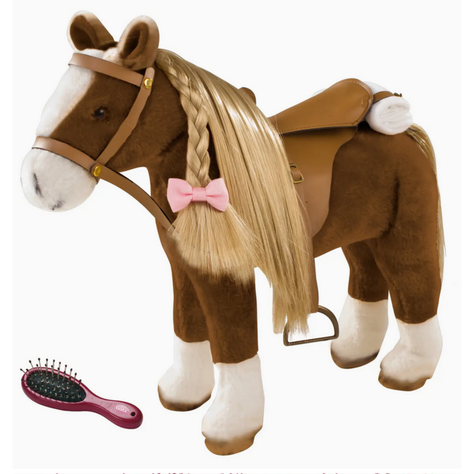 Gotz Gotz Big Plush Combing Horse with Saddle and Bridle Dolls