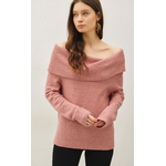 Be Cool Roll Over Off the Shoulder Wool Blend Sweater