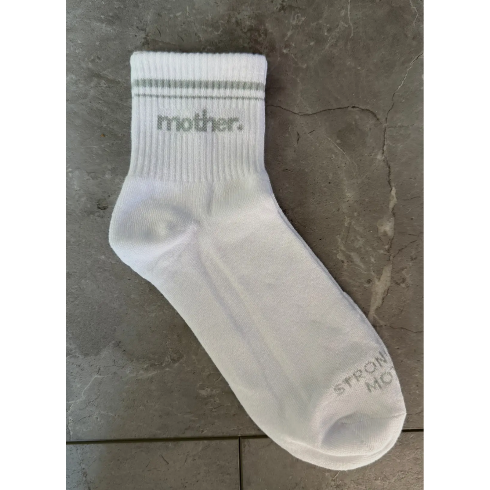 Mother Hats Mother. Throwback Half Crew Striped Socks Gray