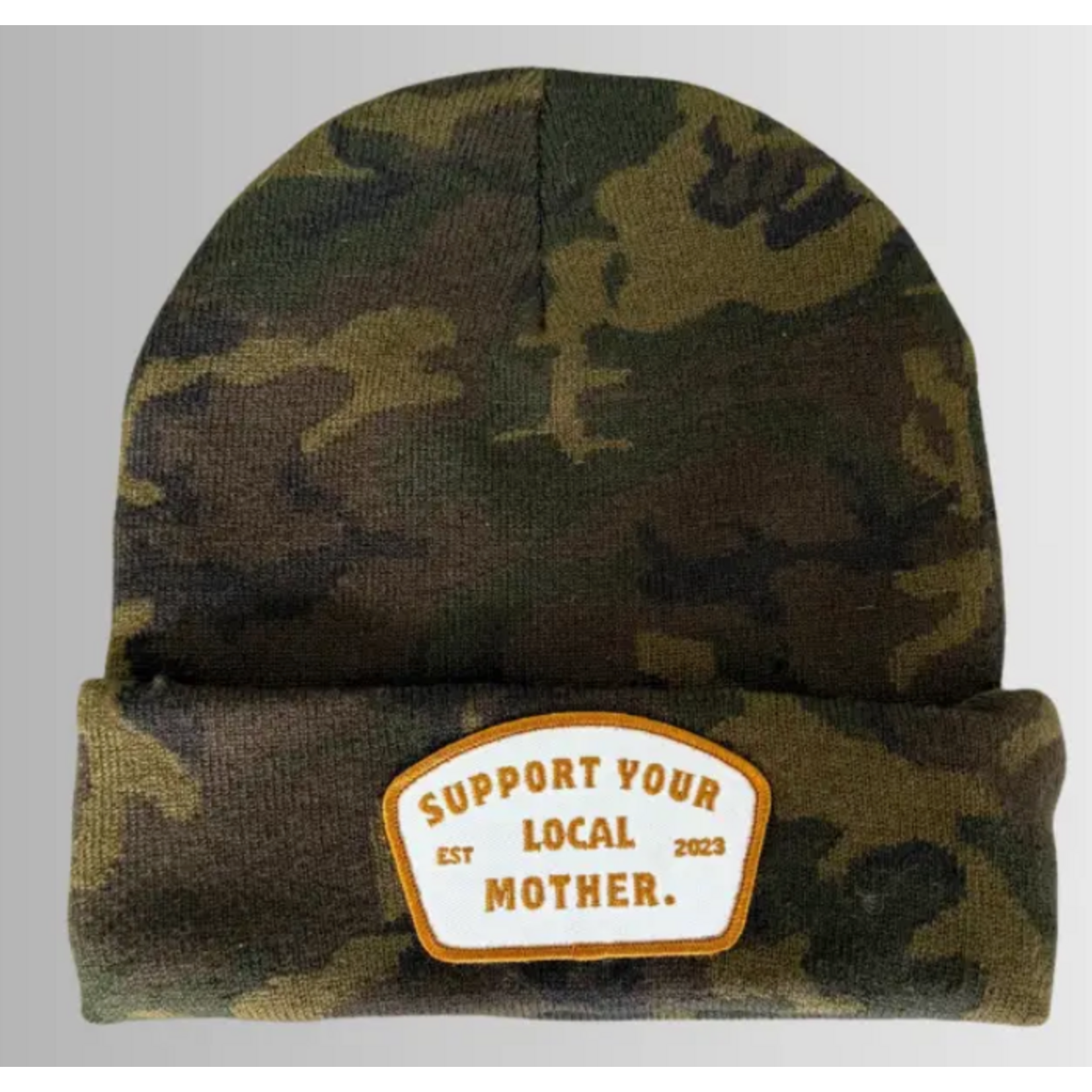 Mother Hats Support Your Local Mother Patch Beanie - Camo