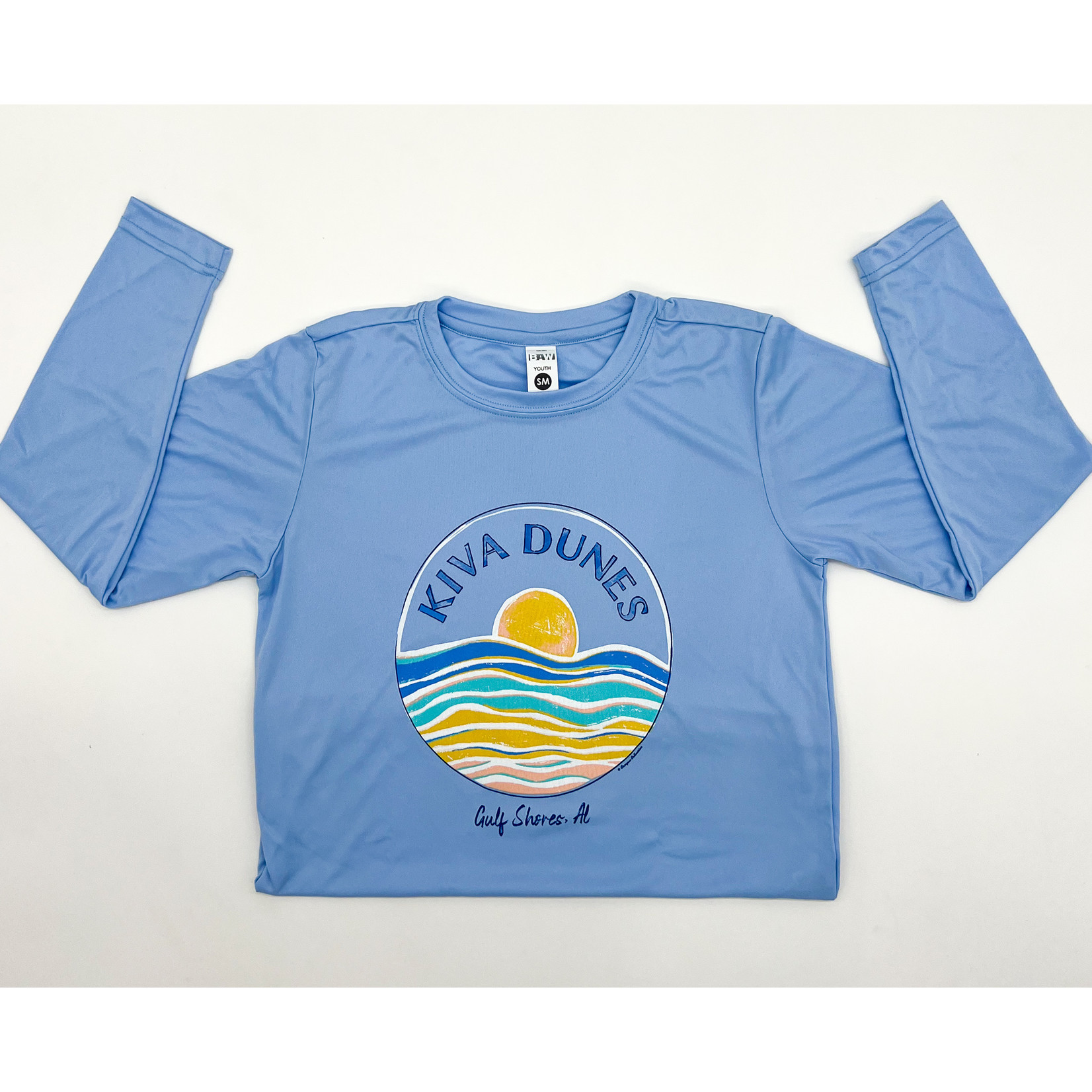 Beach Club T-Shirt Beach Club Jr's Colorful Waves QD LS Blue
