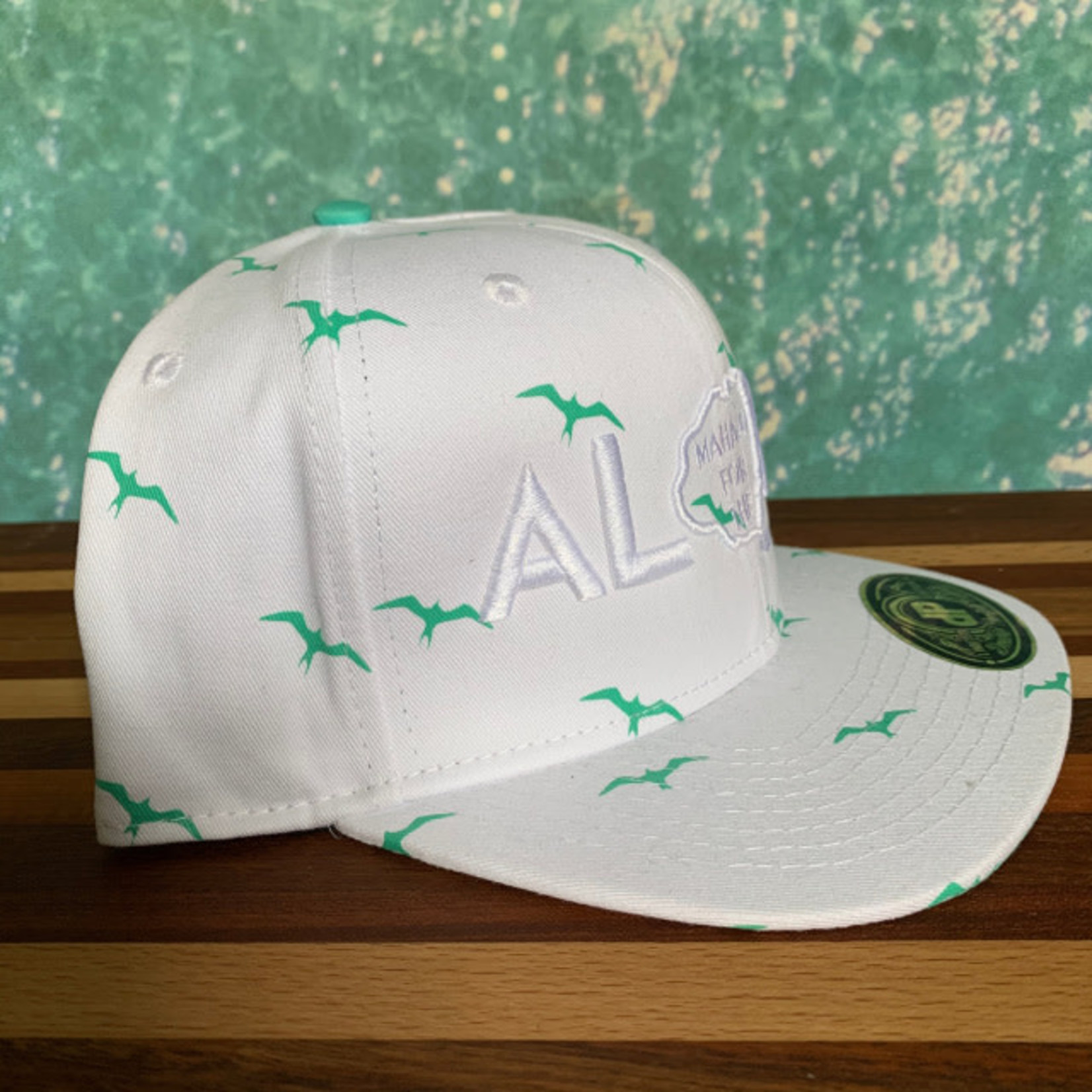 Puka Surf Co. Hawaii White Iwa - Mahalo Aloha Snap