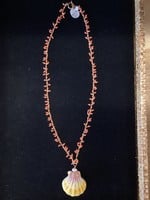 Shell Of A Life Coral Beads Sunny Necklace