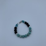 Shell Of A Life Turquoise + Lava Bead + Sterling Silver Bracelet