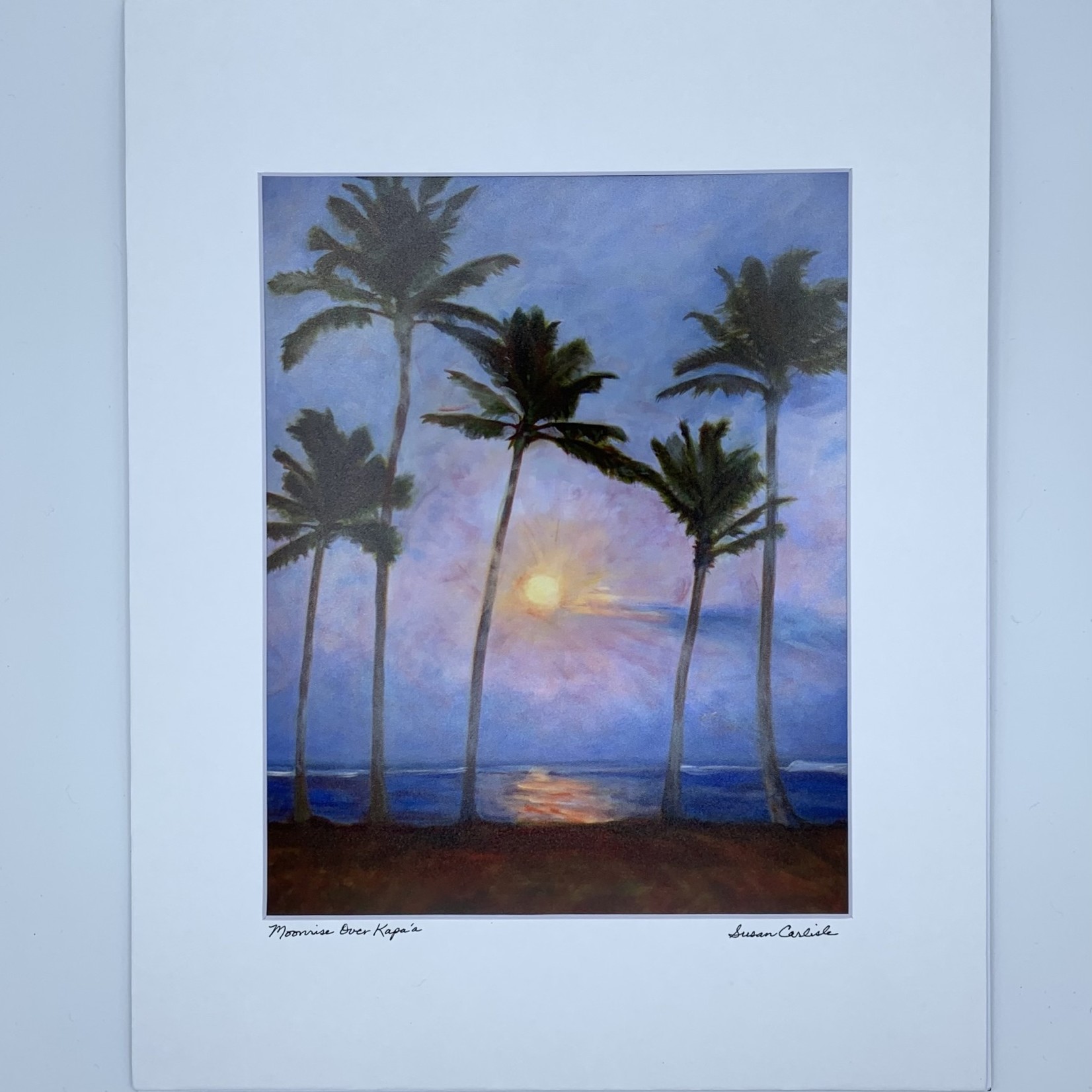 Susan Carlisle Moonrise Over Kapa’a Print