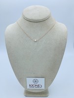 Kione’s Prism Jewelry Solitaire White Fresh Water Pearl on Rose Gold Necklace