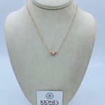Kione’s Prism Jewelry Solitaire Pink Fresh Water Pearl on Rose Gold Necklace