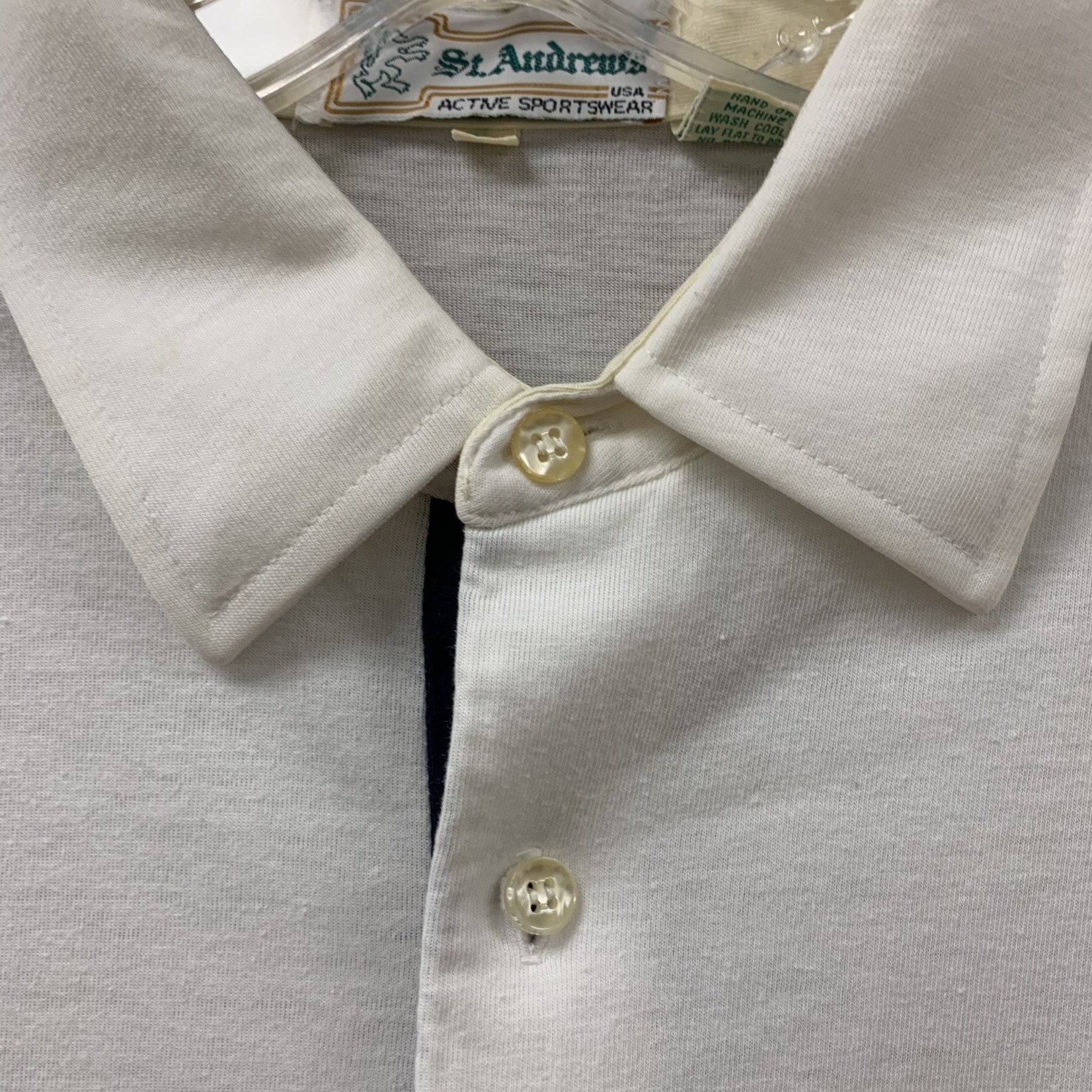 Mission Zero Men's Vintage Aloha Shirt - Polo or Basic St. Andrews Sportswear striped polo Large