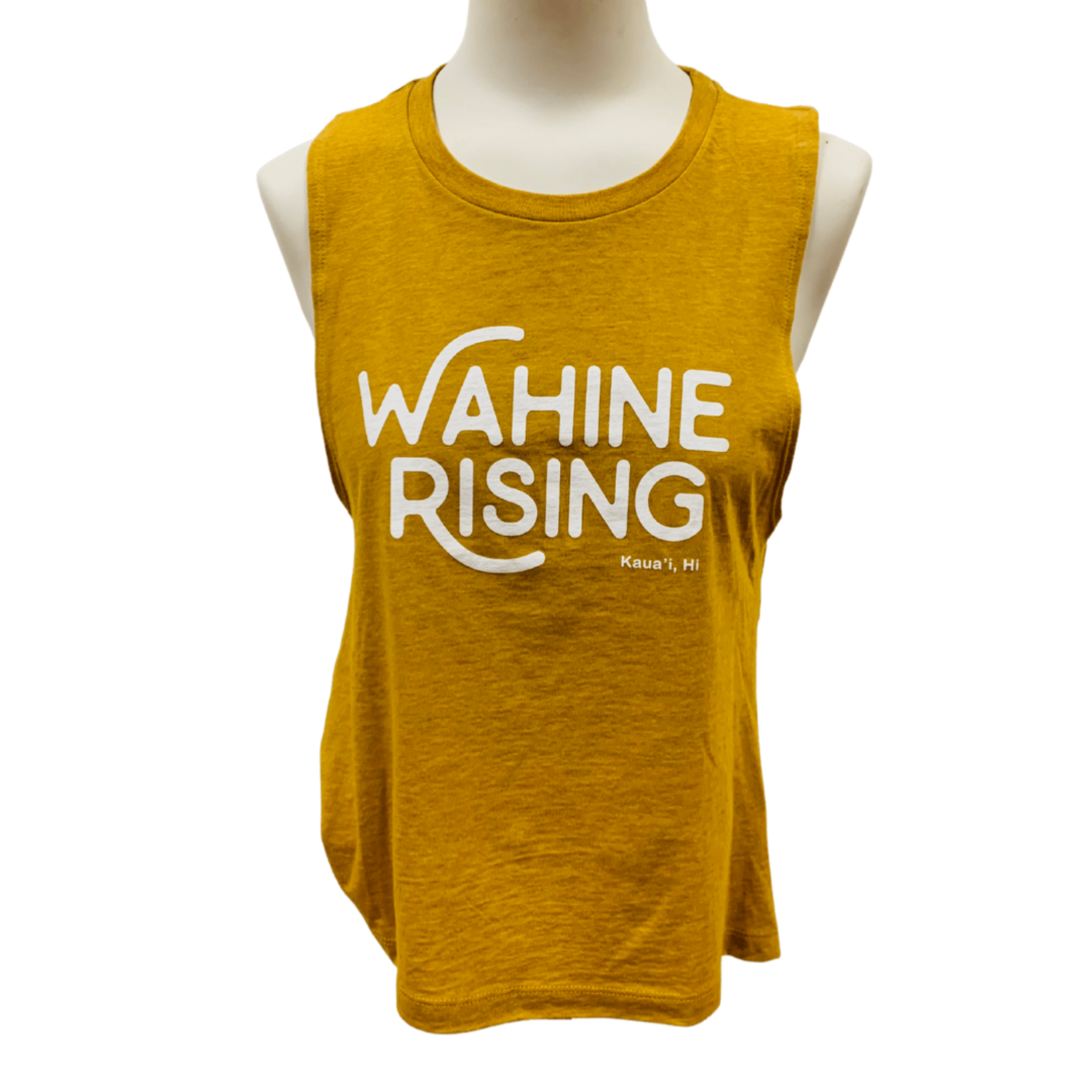 Wahine Rising Wahine Gold Fitted Muscle Tank