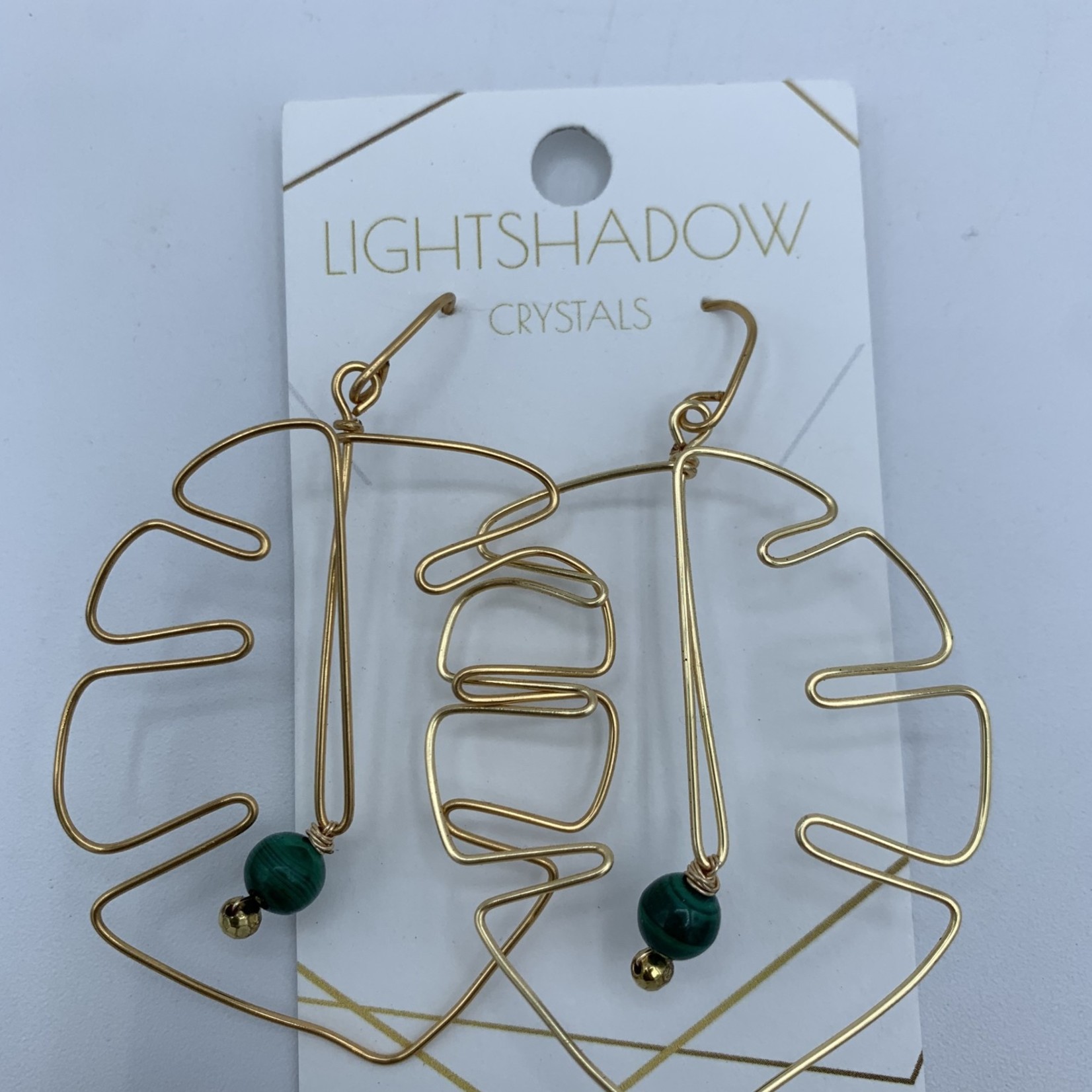 Lightshadow Crystals Monstera Earrings