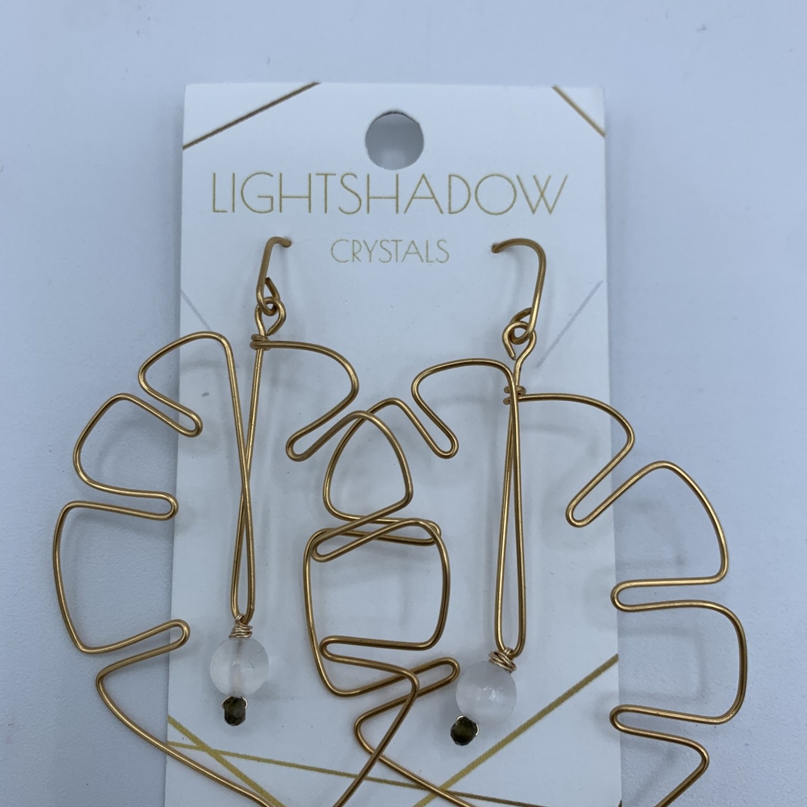Lightshadow Crystals Monstera Earrings