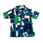 Mission Zero Men's Vintage Aloha Print Shirt - Malihini Neon 60's Pop Medium