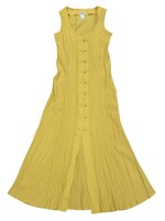 Mission Zero Women’s Vintage Dress - XS - Linea Moda - Sunflower Yellow Crepe
