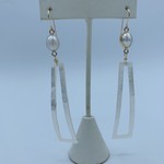 Shell Of A Life Mother of Pearl Trapezoid + White Pearl GF Earrings