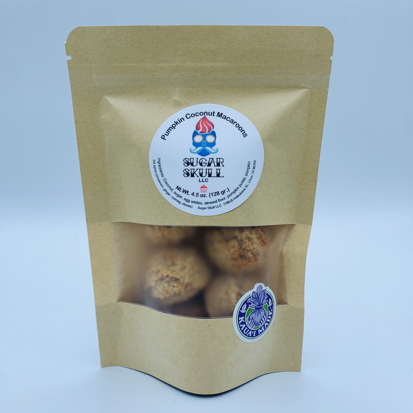 Sugar Skull Pumpkin Coconut Macaroons