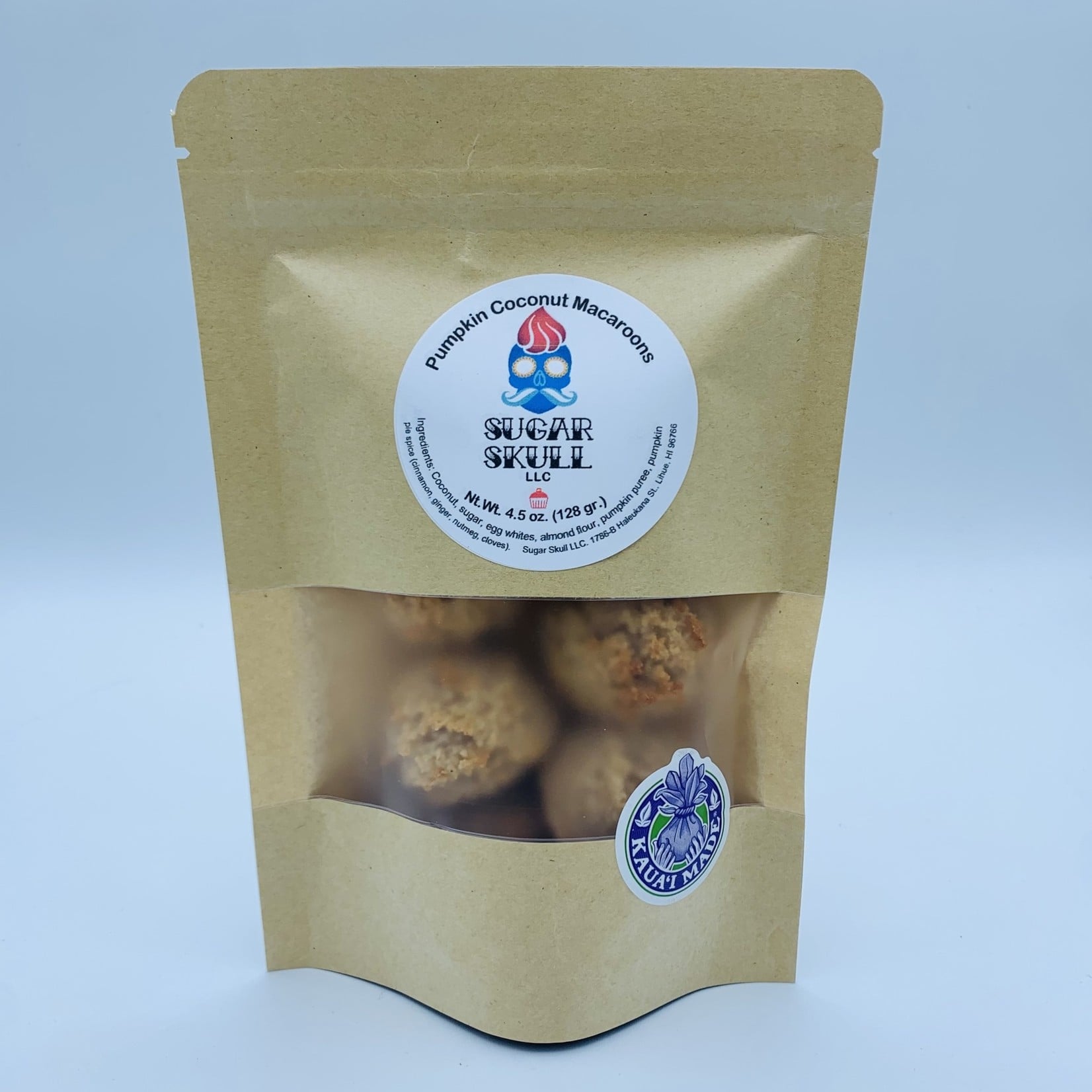 Sugar Skull Pumpkin Spice Coconut Macaroons