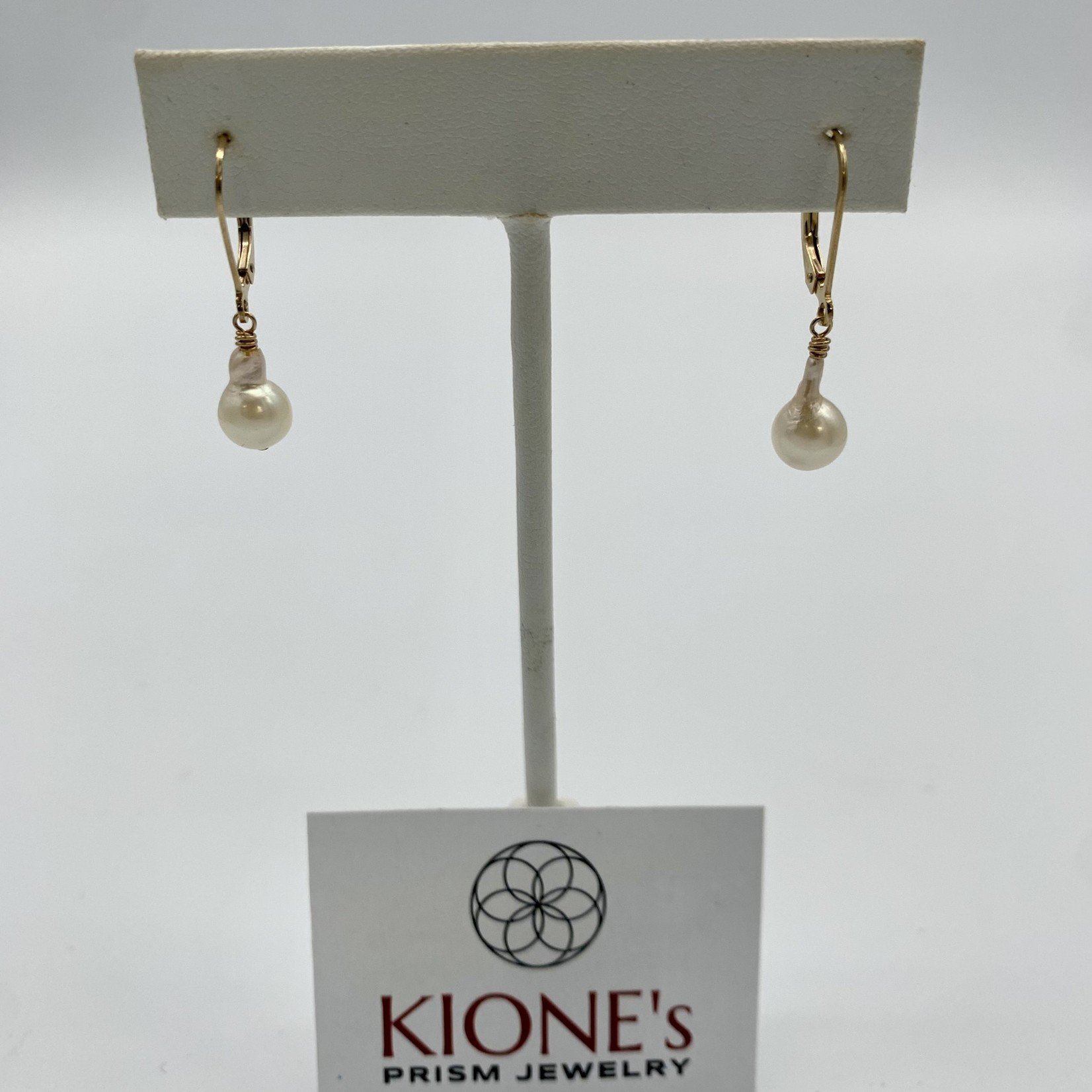 Kione’s Prism Jewelry Akoya Pearls 14kt YGF Earrings