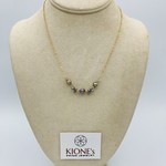 Kione’s Prism Jewelry 5-Link Silver Fresh Water Pearl on Rose Gold Necklace