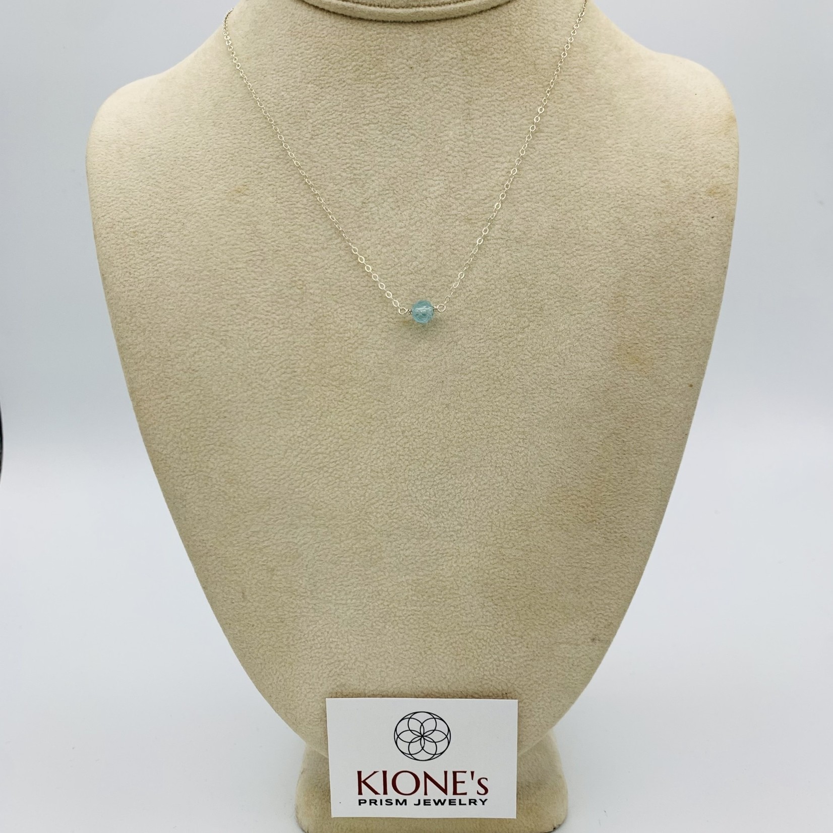 Kione’s Prism Jewelry Solitaire Apatite on Sterling Silver Necklace