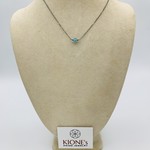 Kione’s Prism Jewelry Solitaire Apatite on Oxidized Sterling Silver Necklace