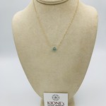 Kione’s Prism Jewelry Solitaire Apatite on Yellow Gold Necklace