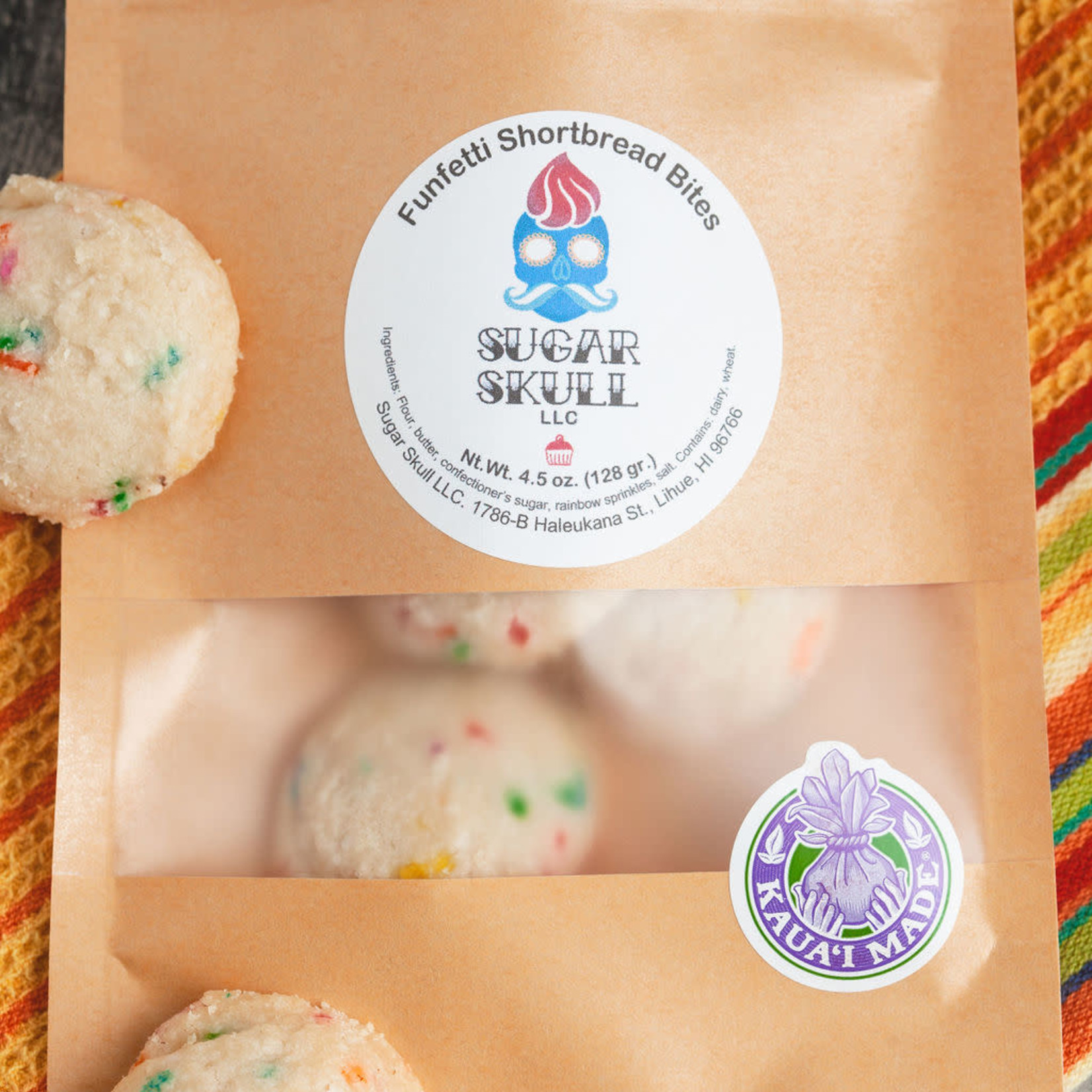 Sugar Skull Funfetti Shortbread Bites
