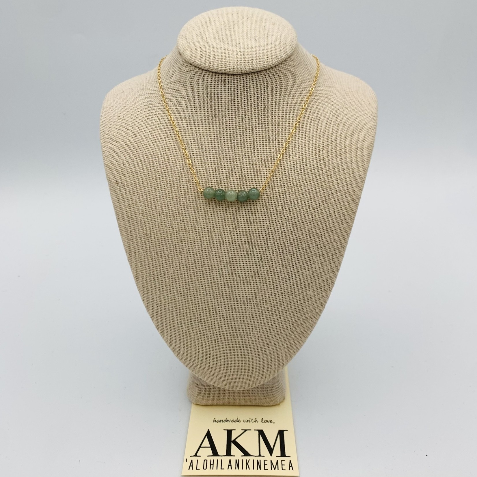 AlohilaniKineMea Mini Jade Bar Necklace