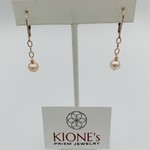 Kione’s Prism Jewelry Pink Freshwater Pearl Rose Gold Filled Earrings
