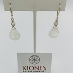 Kione’s Prism Jewelry Rainbow Moonstone Quartz Crystal Sterling Silver Earrings