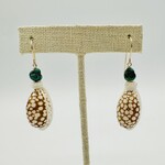 Shell Of A Life Seive Cowrie +  Turquoise Earrings