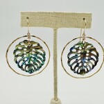 Shell Of A Life GF Hoops + Monstera Mopearl Leaf Earrings