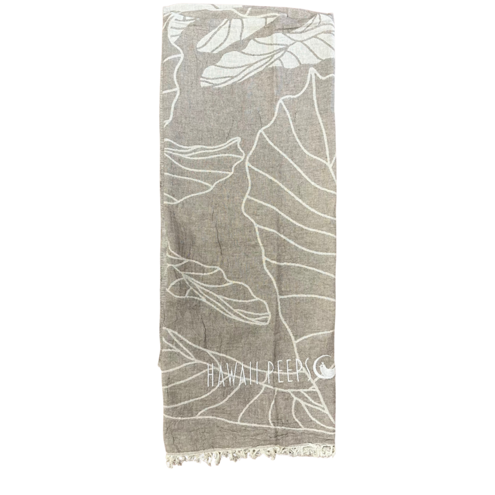 Hawaii Peeps Kalo Leaf  - Hawaii Peeps Turkish Beach Towel