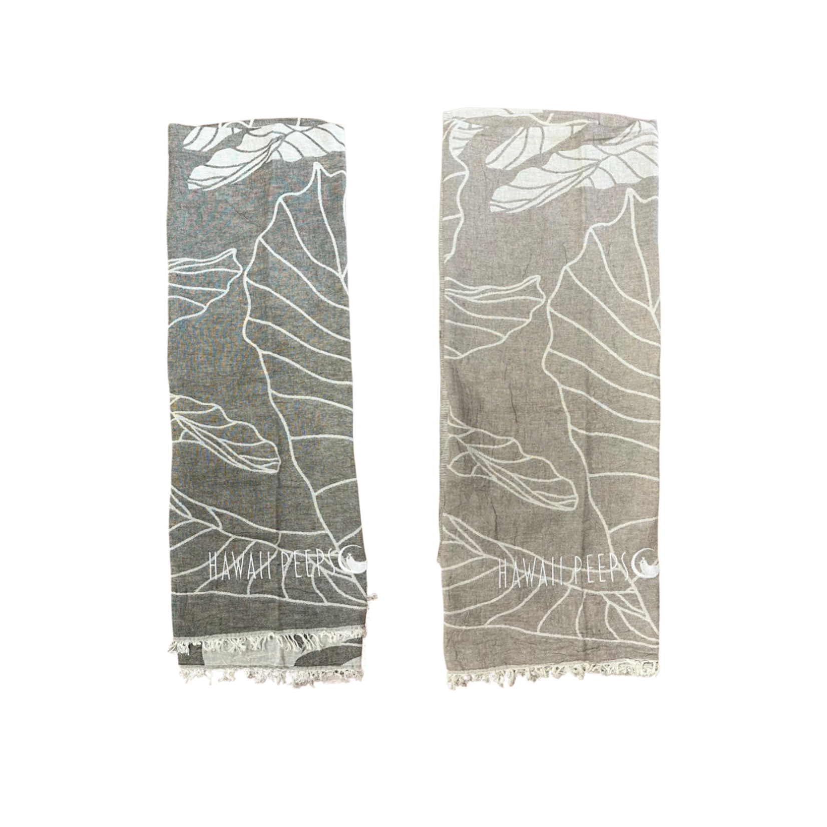 Hawaii Peeps Kalo Leaf  - Hawaii Peeps Turkish Beach Towel