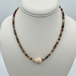 Shell Of A Life Ocean Agate + Cone Shell Necklace